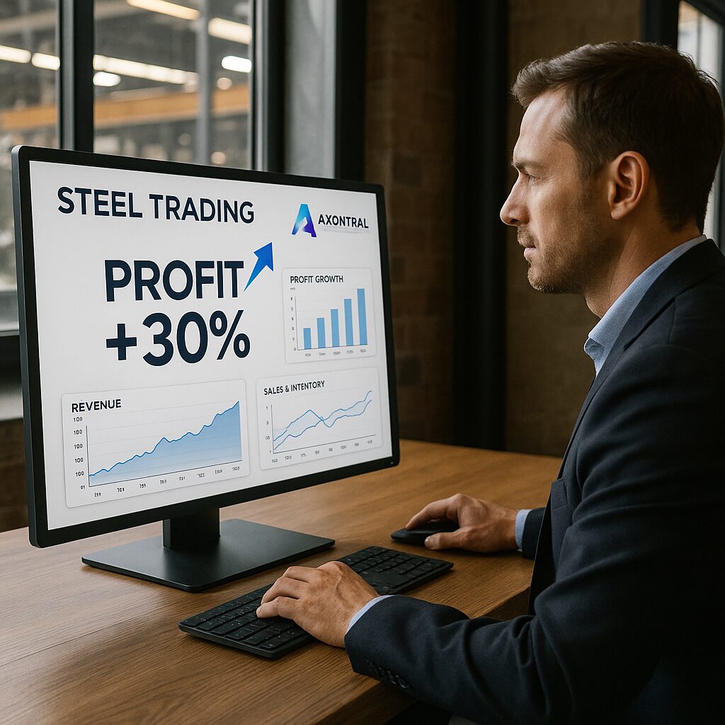 steel trader boosts profits by 30 percent